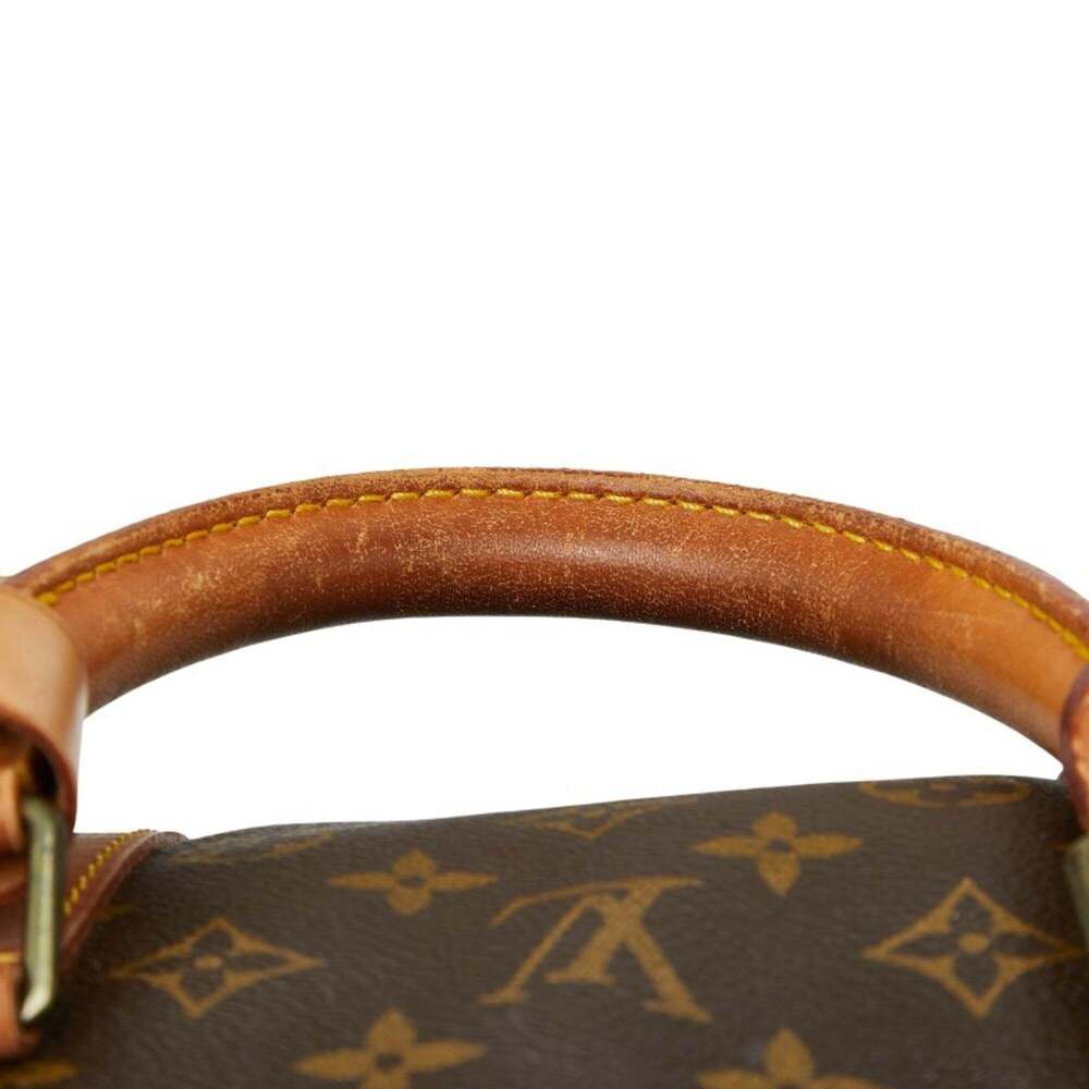 LOUIS VUITTON Authentic Brown Monogram Leather Keepall 55 Boston Bag - Picture 9 of 16